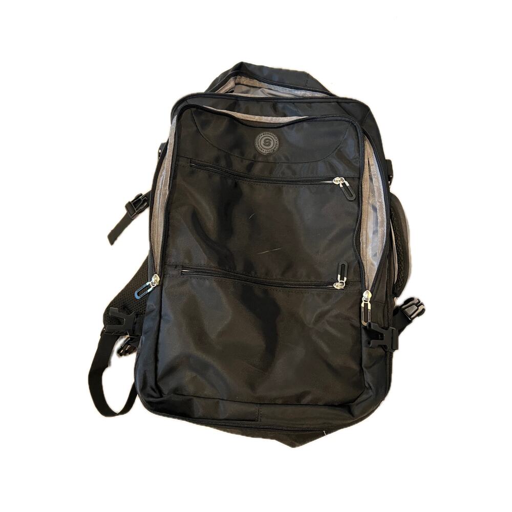 Sowaovut Black Clamshell Backpack